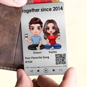 Couple Personalized Custom Aluminum Wallet Card