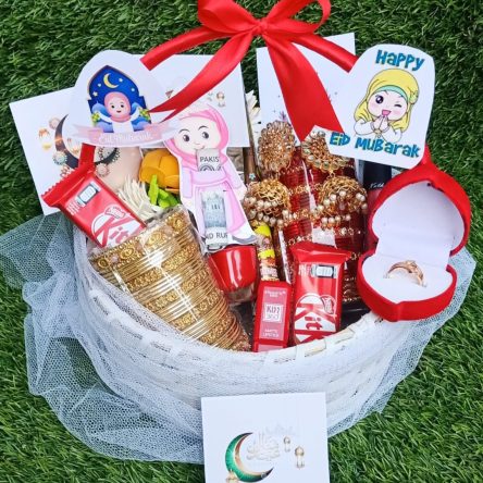 Red and White Eid Basket for her